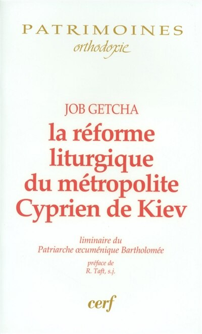 Front cover_La réforme liturgique du métropolite Cyprien de Kiev