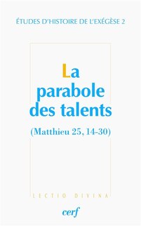 Front cover_La parabole des talents (Matthieu 25, 14-30)