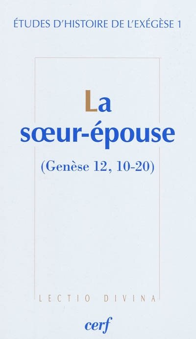 Front cover_La soeur-épouse (Genèse 12, 10-20)