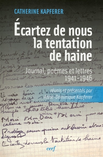 Front cover_Ecartez de nous la tentation de haine