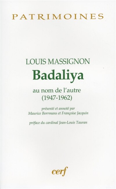 Couverture_Badaliya : au nom de l'autre (1947-1962)