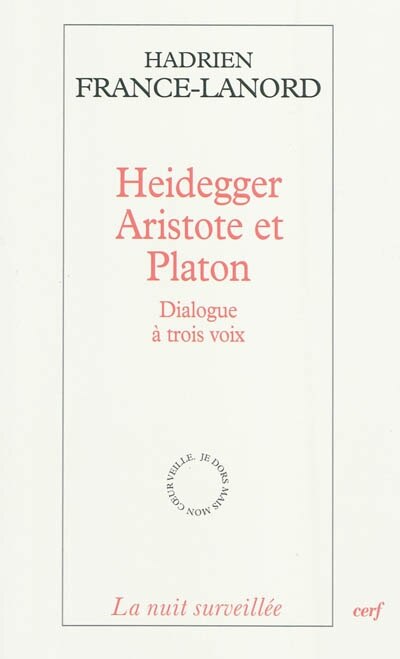 Couverture_Heidegger, Aristote et Platon : dialogue à trois voix