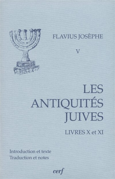 Couverture_Les Antiquités juives, Vol. 5. Livres X et XI