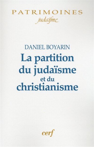 Couverture_La partition du judaïsme et du christianisme