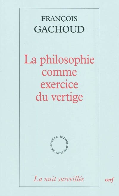 Front cover_La philosophie comme exercice du vertige