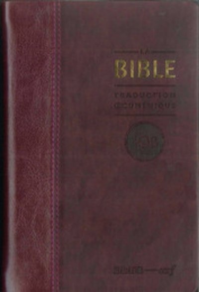Front cover_La Bible- Traduction Oecumenique- Notes Essentielles, Similicuir Bordeaux