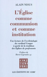 Front cover_L' Eglise comme communion et comme institution