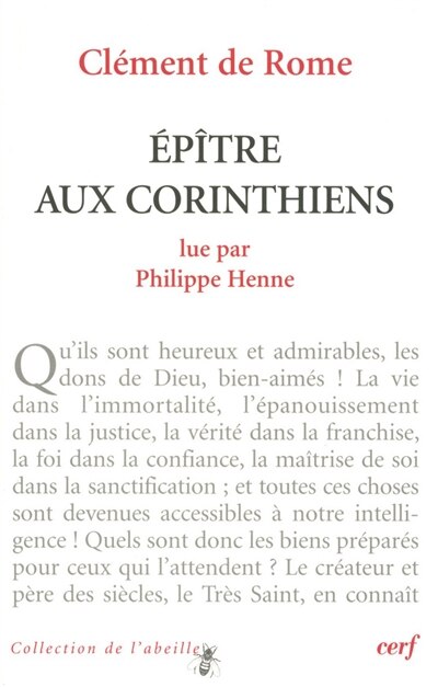 Front cover_Epître aux Corinthiens