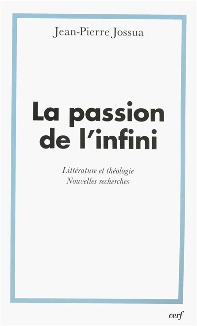 Front cover_La passion de l'infini