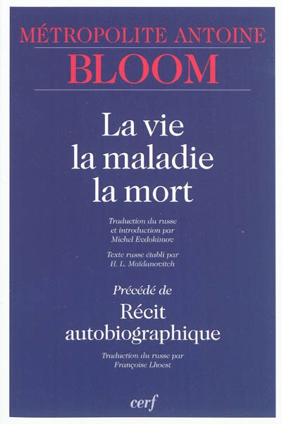 Front cover_La vie, la maladie, la mort ; Récit autobiographique