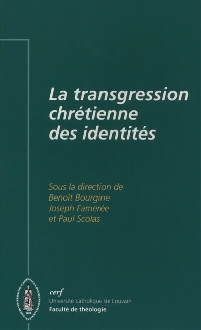 Front cover_La transgression chrétienne des identités