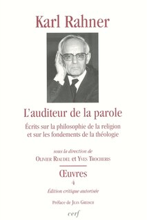 Front cover_L' auditeur de la parole