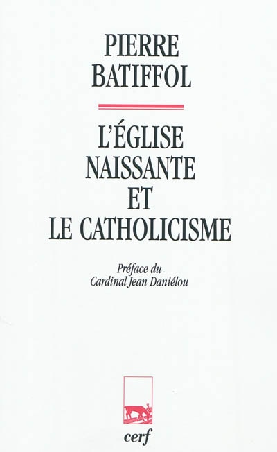Front cover_L' Eglise naissante et le catholicisme