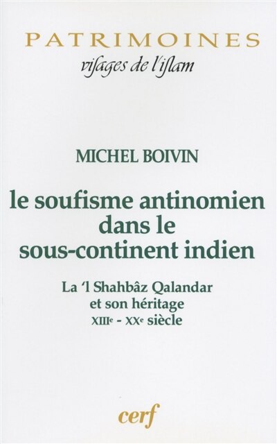 Front cover_Le soufisme antinomien dans le sous-continent indien