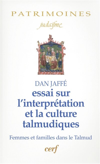 Front cover_Essai sur l'interprétation et la culture talmudiques