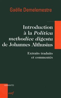 Couverture_Introduction à la Politica methodice digesta de Johannes Althusius