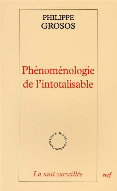 Front cover_Phénoménologie de l'intotalisable