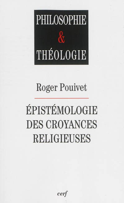 Front cover_Epistémologie des croyances religieuses