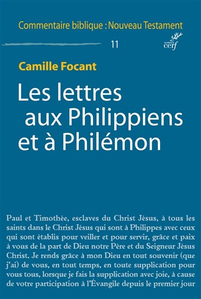 Front cover_Les lettres aux Philippiens et à Philémon