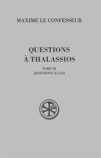 Front cover_Questions à Thalassios, Vol. 3. Questions 56 à 65
