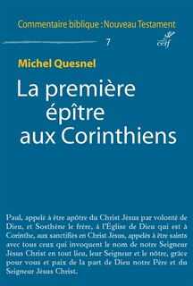 Front cover_La première épître aux Corinthiens