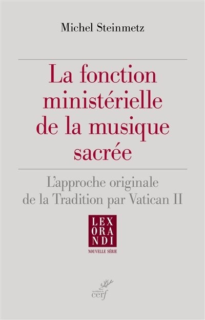 Front cover_La fonction ministérielle de la musique sacrée