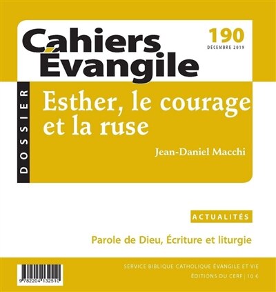 Couverture_Cahiers Evangile, n°190. Esther, le courage et la ruse