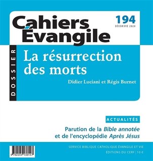 Front cover_Cahiers Evangile, n°194. La résurrection des morts