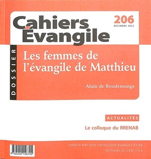 Front cover_Cahiers Evangile, n°206. Les femmes de l'évangile de Matthieu