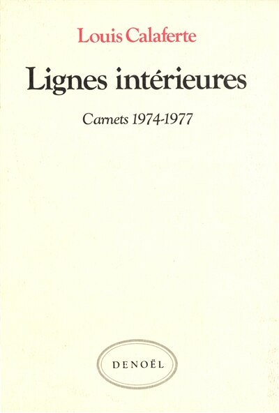 Couverture_Lignes int&eacute;rieures : 1974-1977