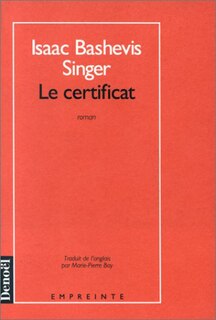 Couverture_Le Certificat