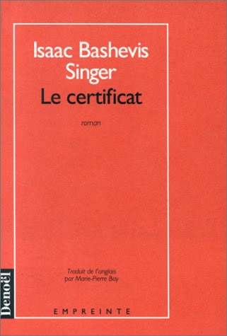 Couverture_Le Certificat