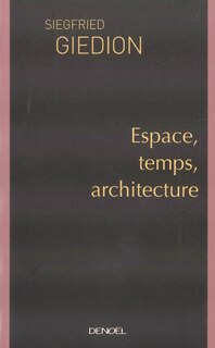 Front cover_Espace, temps, architecture