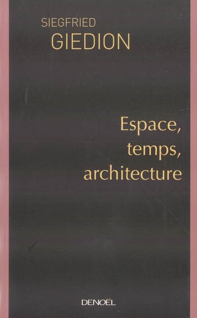 Front cover_Espace, temps, architecture
