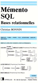 Couverture_M&eacute;mento SQL : bases relationnelles