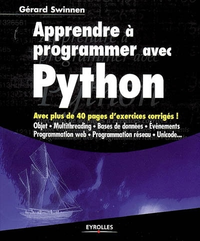 Couverture_Apprendre à programmer avec Python : cours et exercices
