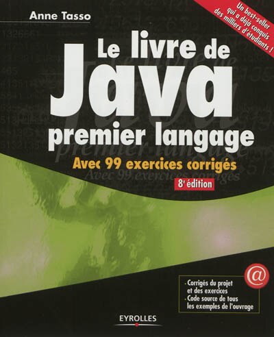 Front cover_Le livre de Java premier langage : avec 99 exercices corrigés