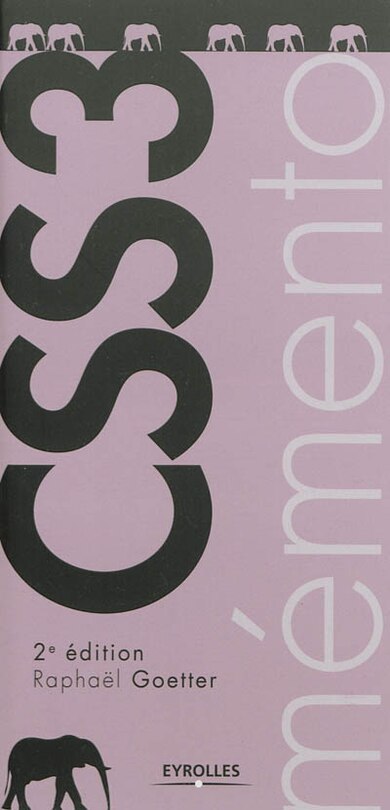 Front cover_Mémento CSS 3