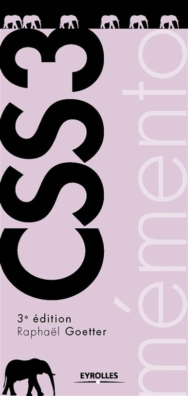 Front cover_Mémento CSS 3