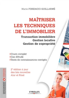 Couverture_Maîtriser les techniques de l'immobilier