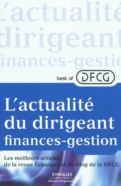 Front cover_Les meilleurs articles de la revue Echanges et du blog de la DFCG