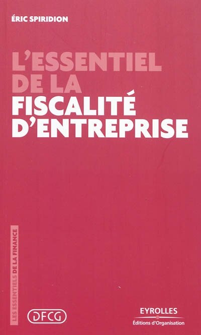 Front cover_L'essentiel de la fiscalité d'entreprise
