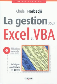 Front cover_La gestion sous Excel et VBA : techniques quantitatives de gestion