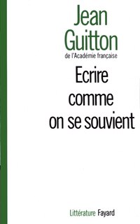 Couverture_Ecrire comme on se souvient