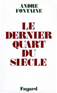 Front cover_Le dernier quart du siècle