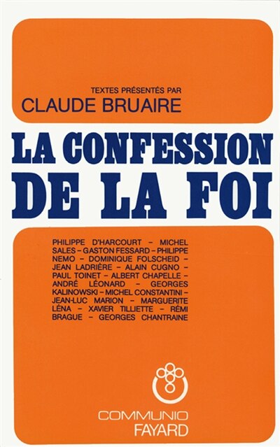 Front cover_La Confession de la Foi chrétienne