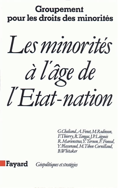 Front cover_Les Minorités à l'âge de l'Etat-nation