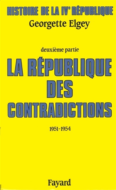 Front cover_La République des contradictions