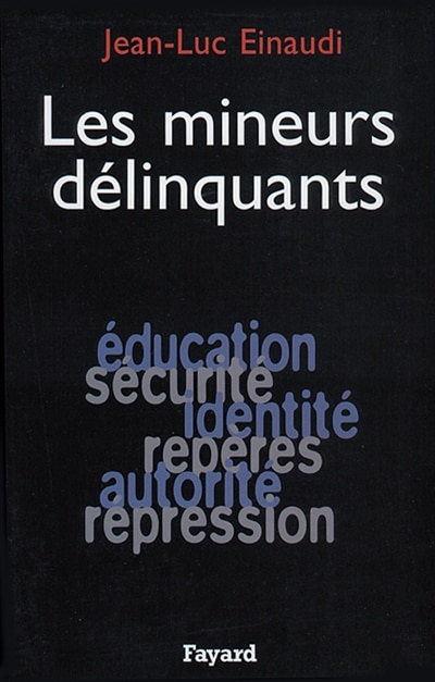 Front cover_Les mineurs délinquants