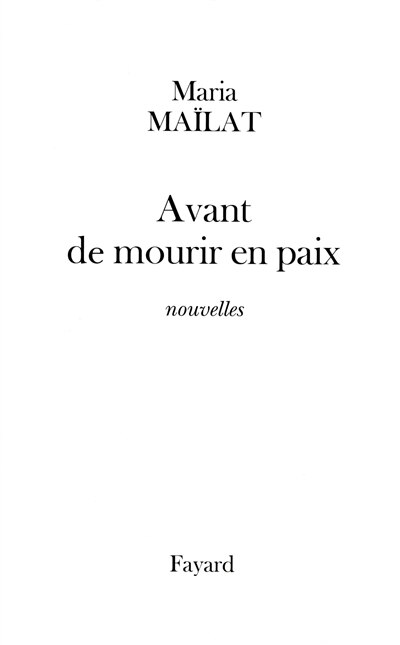 Front cover_Avant de mourir en paix